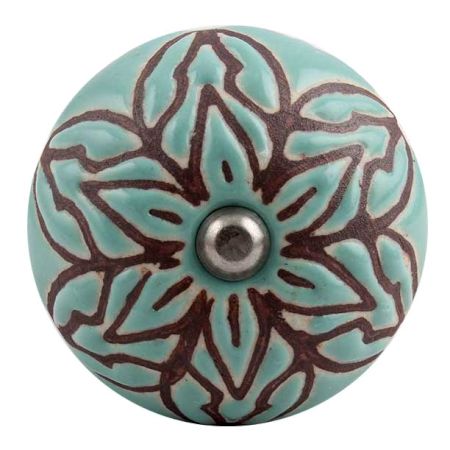Amarylis Floral Etched Ceramic Wine Stopper